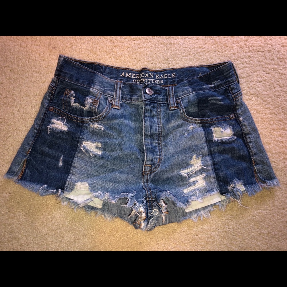 American Eagle Vintage High Rise Button Up Shorts